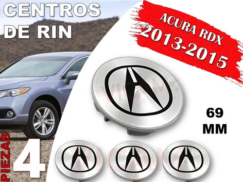 Kit De Centros De Rin Acura Rdx 2013-2015 69 Mm (gris) Foto 2