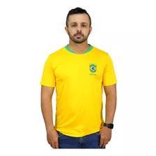 Camiseta Seleção Brasileira Manga Curta Camisa Blusa Brasil