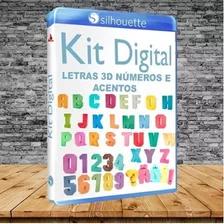 Pacote Arquivo De Corte Letras 3d Números Acentos Silhouette