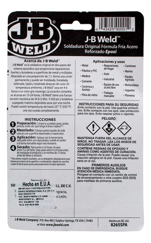 Caja De Adhesivo Epoxico Original 8265 Jb Weld 1 Oz 96 Pzs Foto 2