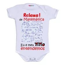Body Bebê Menino Titio Matemático