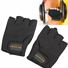 Guantes Gimnasio Levantando El Peso Del Oro, Negro, Medio / 