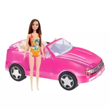 Carrão Conversível P/ Boneca Barbie - 46cm + Barbie Ruiva