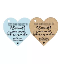 50 Tags Agradecimento Casamento Papel Kraft Ou Branco Tc02