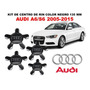 4 Centros De Rin Audi 135 Mm A3,a4,a5,a6,a7,a8,s4 Y S6 Negro