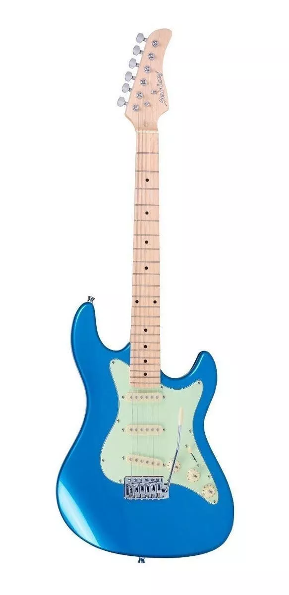 Guitarra Elétrica Strinberg Sts Series Sts100 Stratocaster De Tília Metallic Blue Brilhante Com Diapasão De Bordo
