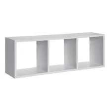 Nicho Triplo Retangular Mdf Branco 85x24x22cm - Sonno Baby