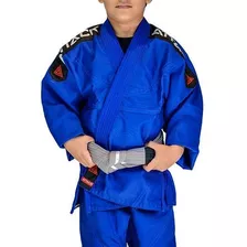 Kimono Infantil Jiu-jitsu E Judô Azul + Faixa Branca Grátis