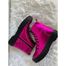 Coturno Preto Feminino Influencer Tratorado Confort Bota