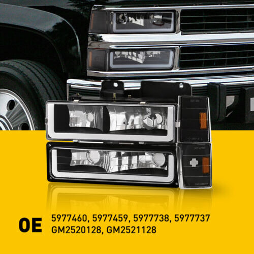 Black For 1994-1998 Chevrolet C/k 1500 2500 3500 Truck H Aab Foto 9