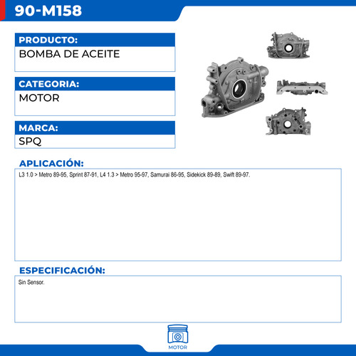 Bomba De Aceite Geo Metro 1989-1991 L3 1.0 Foto 7