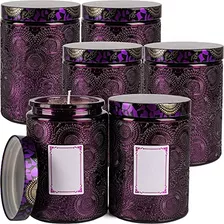 17.3oz Embossed Glass Candle Container With Tin Lid And...