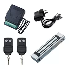 Kit Cerradura Magnetica Con Receptor Y 2 Controles Remotos