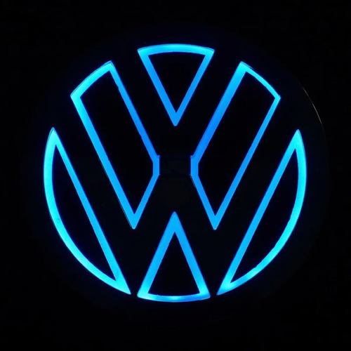 Logo Led Volkswagen 3d Luz Azul Vw Foto 7