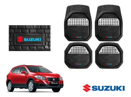 Tapetes 3d Logo Suzuki + Cubre Volante Sx4 Cross 2008 A 2016 Foto 2