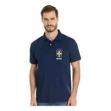 Camisa Polo Torcedor Seleção Brasil Bordado Peito