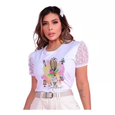 Blusa T-shirt De Luxo - Confeiteira Aquarela