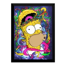 Quadro Simpsons Psicodelico Arte Imagine Homer