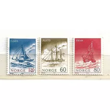 Noruega 1972 Serie Mint 606/8 Naves Árticas Y Antárticas