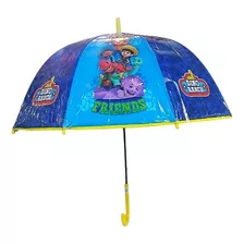 Paraguas Impermeable Infantil Lluvia Automatico Disney Wabro Color Dino Ranch Amarillo