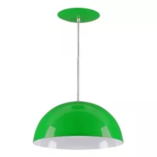 Luminária T&t Iluminação Meia Lua Cor Verde 110v/220v