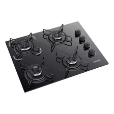 Cooktop 4 Bocas Itatiaia Essencial Gás Preto Bivolt