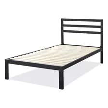 Base De Cama Con Respaldo Mia Zinus King 180x200x36cm Color Negro