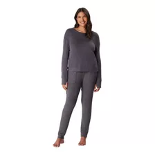 Pijama Feminino Básico Longo Em Tricot Hering Kgg3