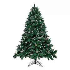 Árbol De Navidad Pino Navideño 2.10 M Con Luces Led Color Verde