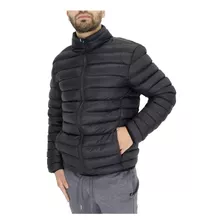 Campera Puffer Hifel Sin Capucha Hombre Negro