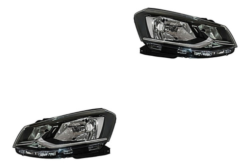 Foto de Faro Del Der O Izq Filo Crom Volkswagen Gol 17/18 Tyc