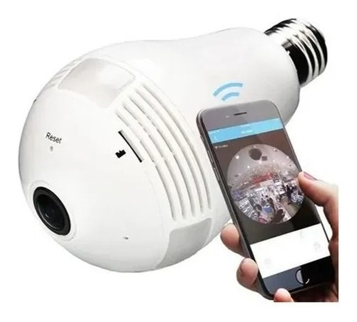 Camera Ip Segurança Lampada V360 Espia Wif Lt-c001