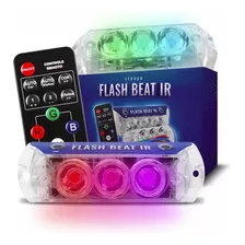 Par De Farol Strobo Rgb 9w Efeitos Ir Control Até 20 Metros