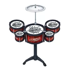 Mini Bateria Musical Infantil Jazz Drum, Tambor, Baquetas