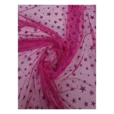 Tecido Tule Tulle Glitter Estrelas Festa High Quality