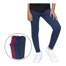 Kit 3 Calça Legging Infantil Menina Peluciadajuvenil Algodão