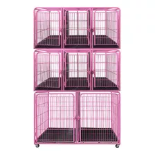 Canil Gatil Gaiola Modular 8 Lugares P/ Petshop Veterinária