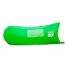 Sillon Cama Inflable Flotador Bag Go Spinit Puff Agente Ofic Color Verde