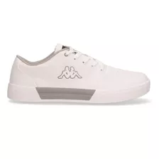 Zapatilla Urbana Kappa Logo Ivrea Blanco Con Gris