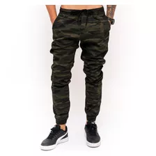 Calça Jogger Masculina Sarja E Jeans Com Lycra