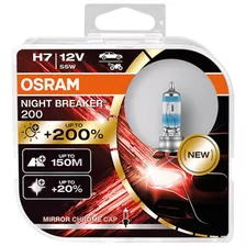 Bombillos Osram H7 X2 Night Breaker 200%+luz 12v 55w 