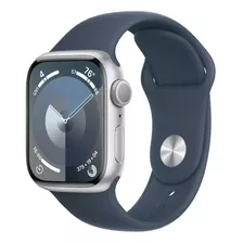 Apple Watch Series 9 Gps + Cellular Caixa Prateada De Alumínio 45 Mm Pulseira Esportiva Azul-tempestade M/g