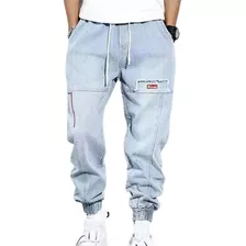 Hip Hop Hombre Jeans Elástico Harun Cargo Pantalones