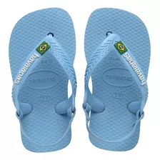 Chinelo Havaiana Baby Brasil Bandeira Com Elastico Calcanhar