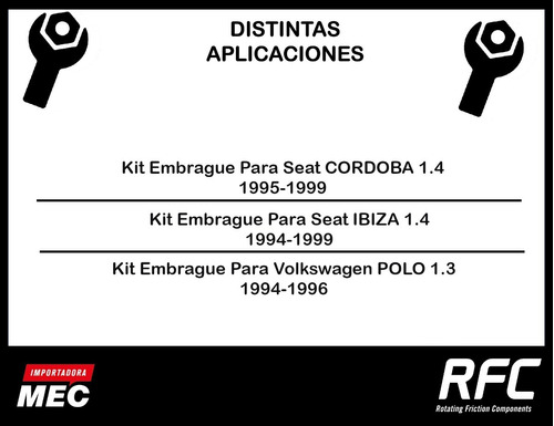 Kit Embrague Para Seat Cordoba 1.4 1995-1999 Foto 2