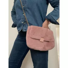 Cartera Nude Piel Sintética De Todo Moda Soñada!!! Rosa