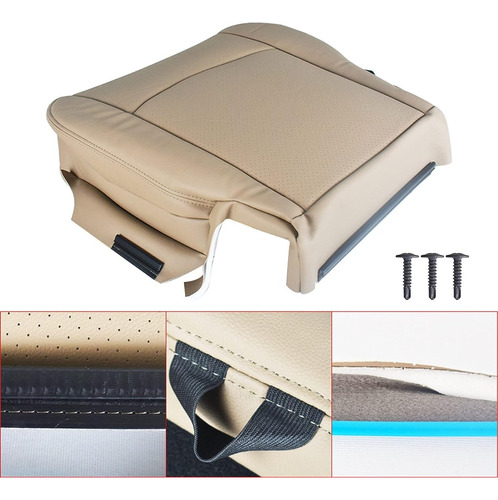 Funda Piel Asiento Beige Dodge Ram 1500-5500 Laramie 09-12 Foto 4