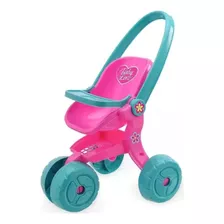 Carrinho Boneca Baby Love Sortido Brinquedo 3 Rodas Passeio