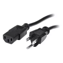 Cable De Poder Nema C13 A 5-15p Polarizado Cpu Monitor 1.2mt Color Negro