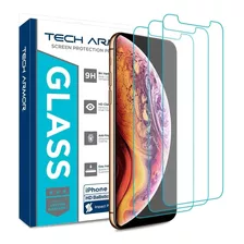 Vidrio Templado Para iPhone XS/x [3 Un.] Tech Armor